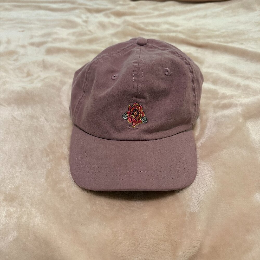 Obey Hat - Purple with Rose Patch